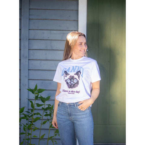 Basic Jersey Cat Relaxed T-shirt