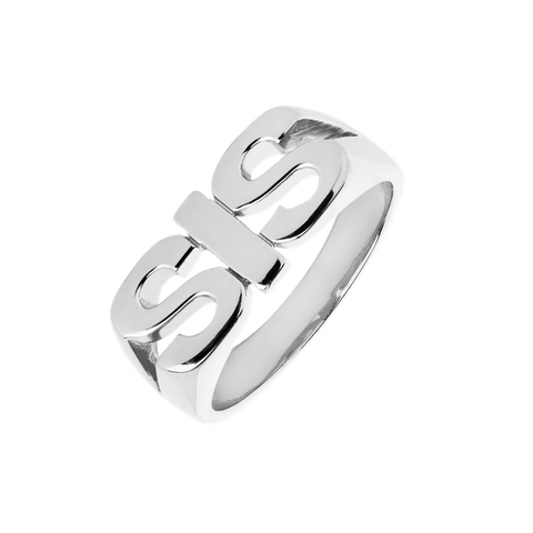 SIS ring silver