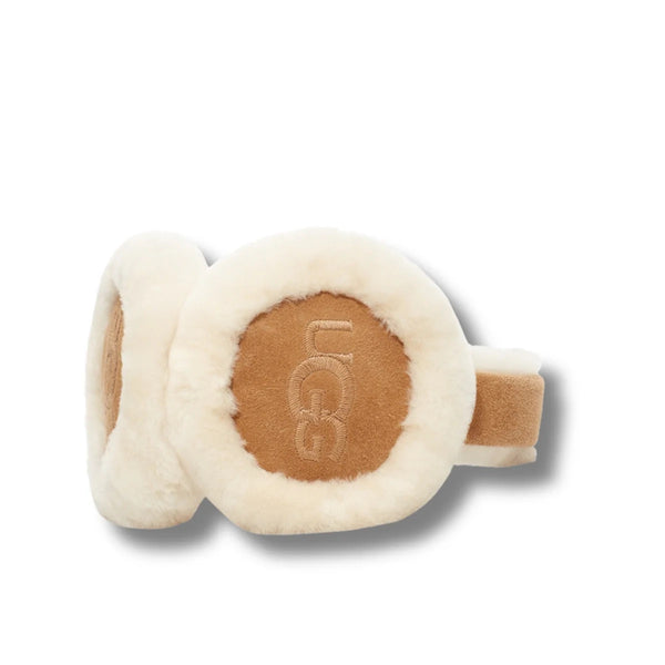 W Sheepskin Embroidery Earmuff